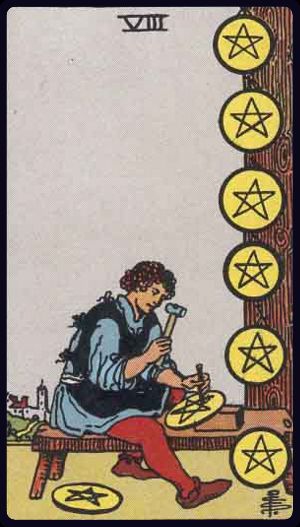 Eight of pentacles