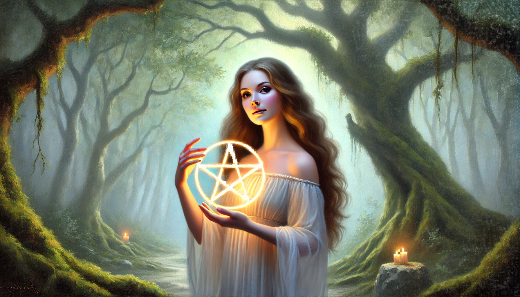 Witch with pentagram